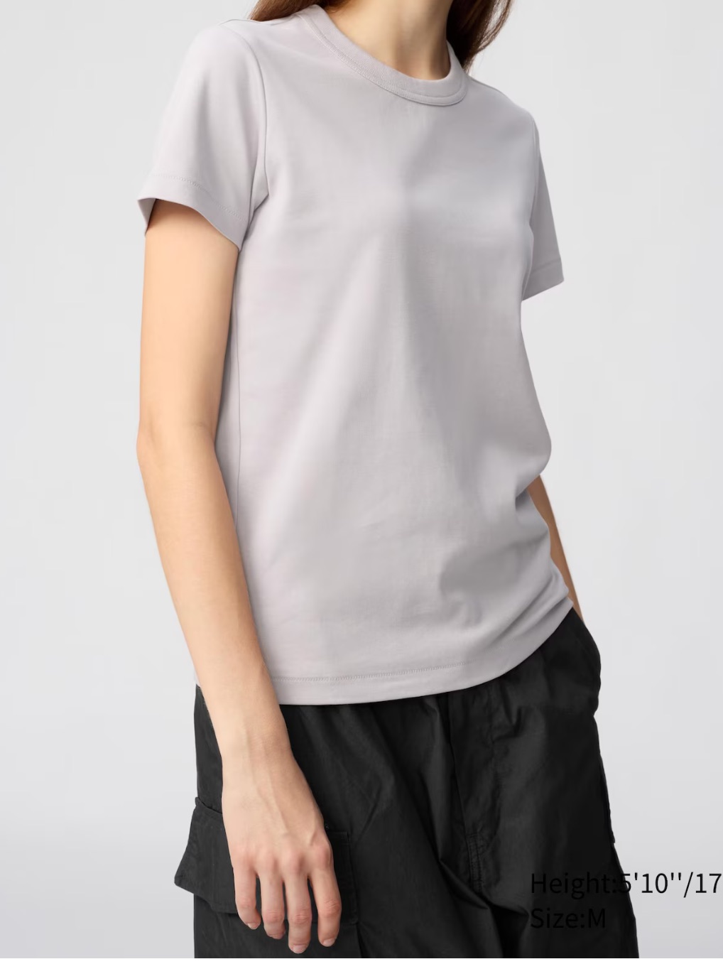 Uniqlo Women's Crew Neck T Shirt - Light Purple